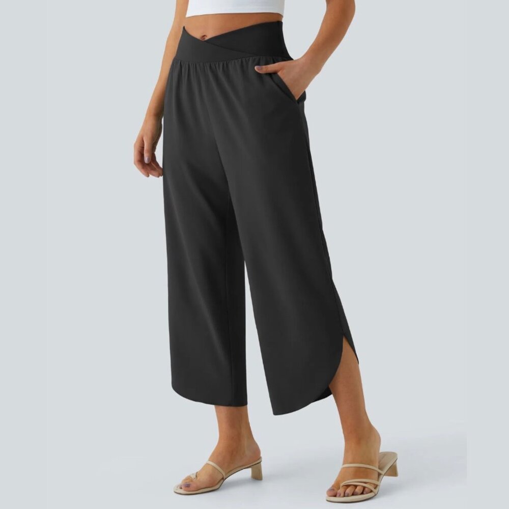 NWT Halara Breezeful High Waisted Crossover Quick Dry Resort Pants with Pockets - Picture 5 of 15